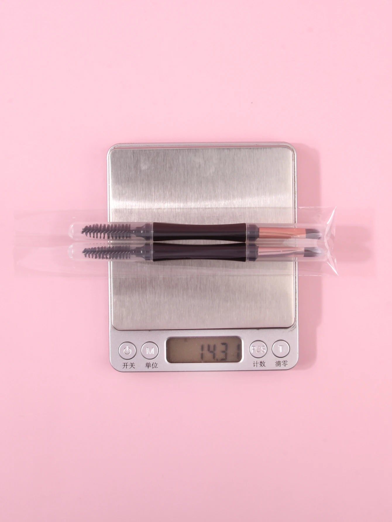 Mini Pinceau Double Embout Fards & Eyeliner – Couvercle Anti-Poussière | Microbrush Cils & Sourcils Portable