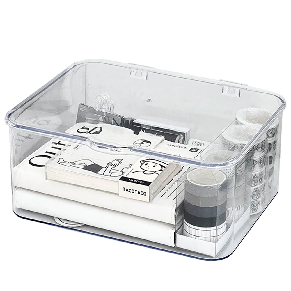 Boîte de Rangement Cosmétiques Acrylique Transparente — Anti-Poussière Grande Capacité