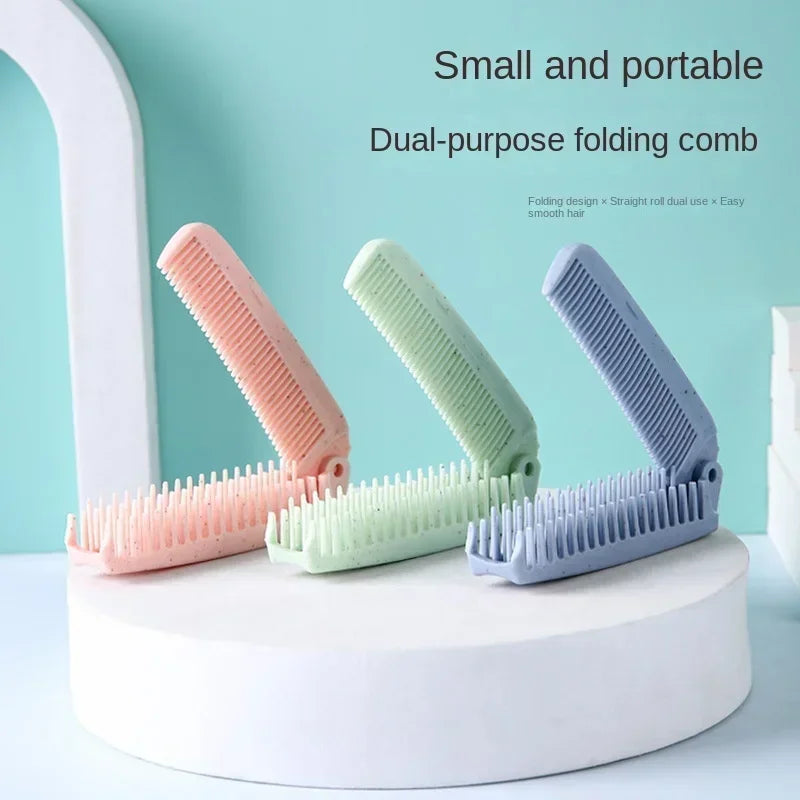 Peigne Brosse Pliable Anti-Statique Voyage – Paille de Blé Éco-Responsable | Coiffage Facile & Compact | Accessoire Cheveux