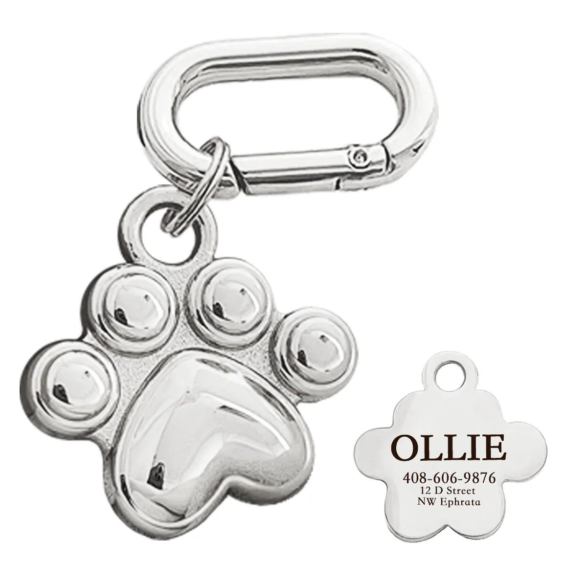 Plaque ID Personnalisée Chien & Chat Memopaw Cuivre Gravure Gratuite Anti-Perte – Médaillon Nom Collier | Accessoires Animaux