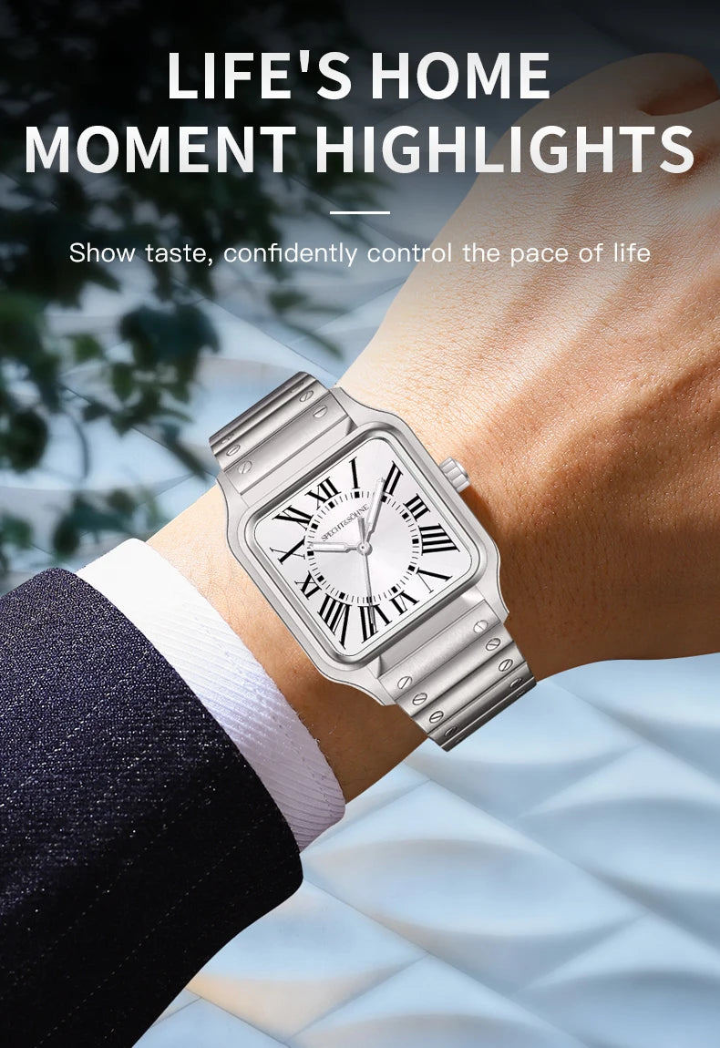 Montre Unisexe Specht & Söhne Luxe 34mm Quartz – Ultra-Fine Saphir Acier Étanche 50M