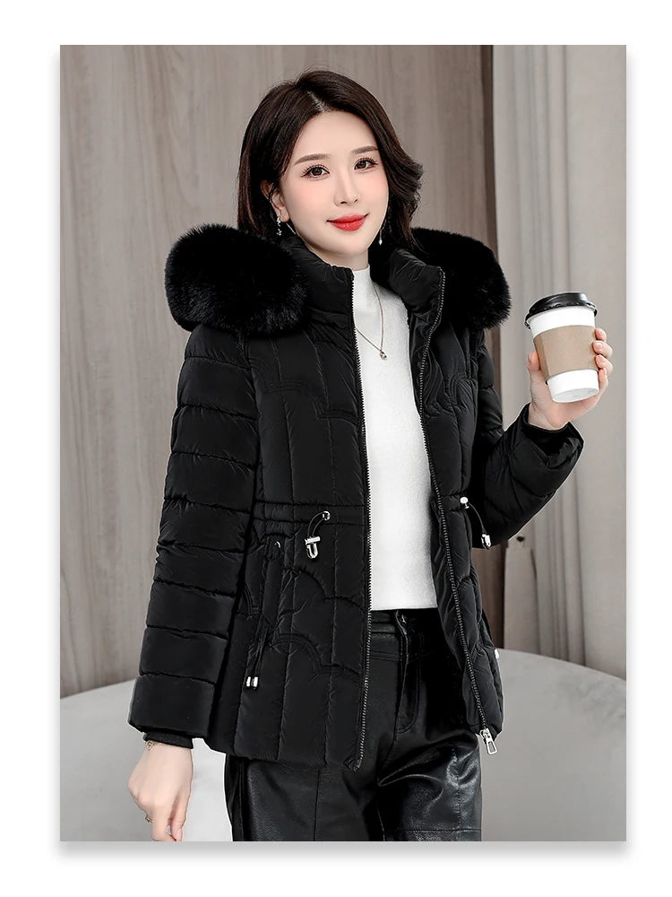 Doudoune Courte Femme À Capuche – Manteau Matelassé Chaud Haute Qualité | Hiver 2025 Tendance
