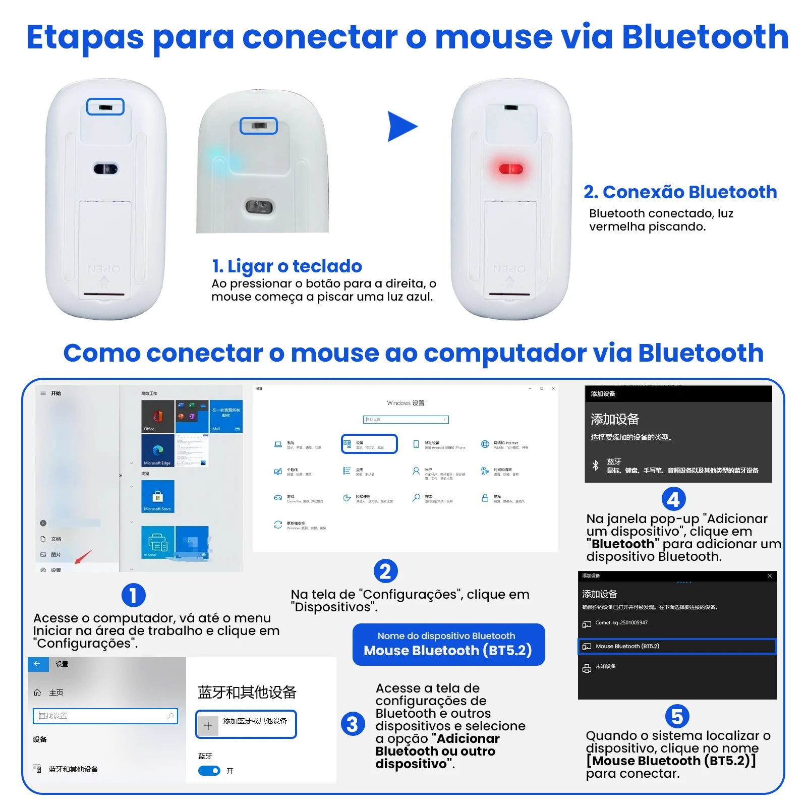 Kit Clavier & Souris Bluetooth Sans Fil Ergonomique – Compatible PC, Tablette & Home Office