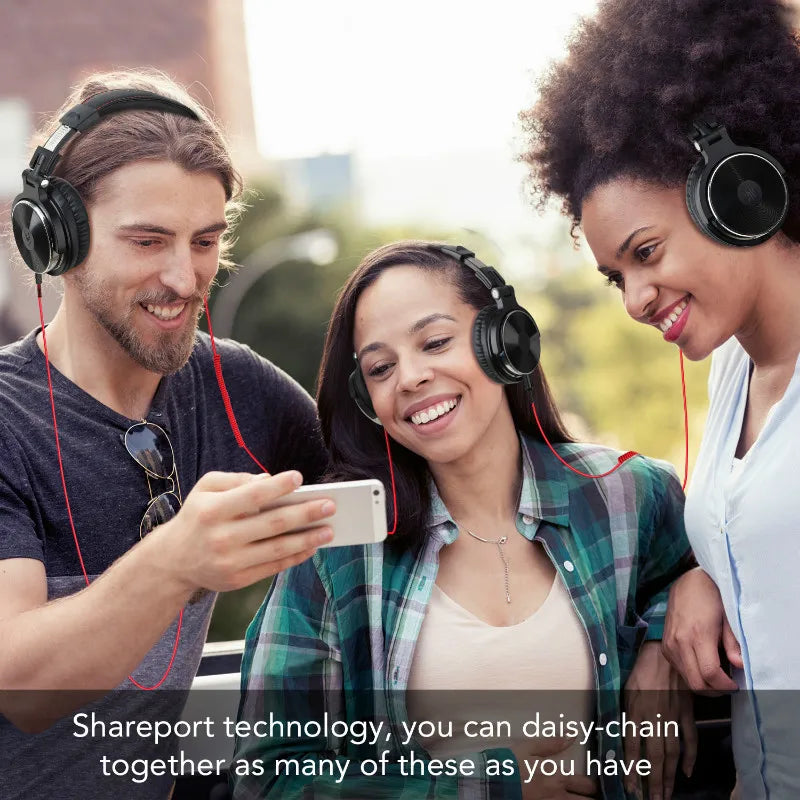 Oneodio Casque Studio DJ HiFi – Filaire Over-Ear Monitoring Musique & Gaming | Micro Intégré PC & Téléphone