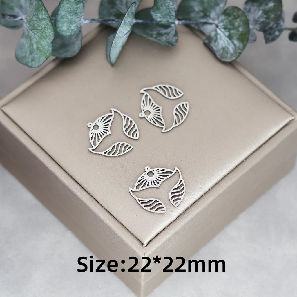 Lot 3 Breloques Animaux Acier Titane DIY – Renard, Lapin, Chat, Cygne, Dragon, Serpent & Plus | Pendentifs Bijoux Fait Main Bracelet & Collier