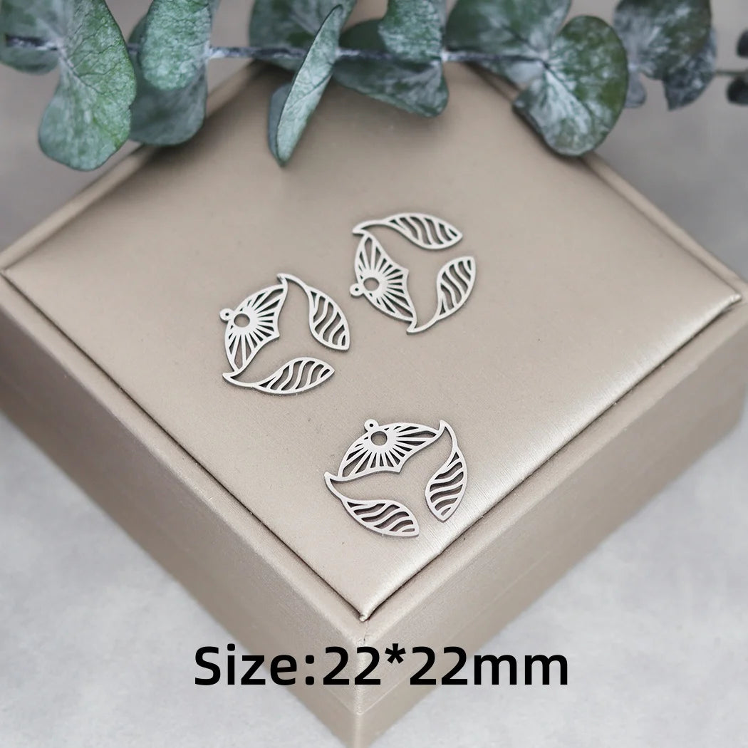 Lot 3 Breloques Animaux Acier Titane DIY – Renard, Lapin, Chat, Cygne, Dragon, Serpent & Plus | Pendentifs Bijoux Fait Main Bracelet & Collier