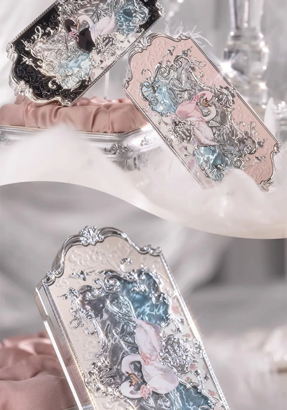Palette Fards à Paupières Flower Knows Swan Ballet – 6 Teintes Mat, Shimmer & Nacré | Glitter