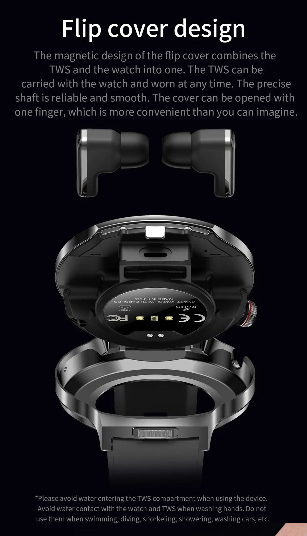 Smartwatch 2-en-1 + Écouteurs TWS Bluetooth – Écran HD 1.85" IP67 Étanche | 100+ Sports | Appels & Suivi Fitness