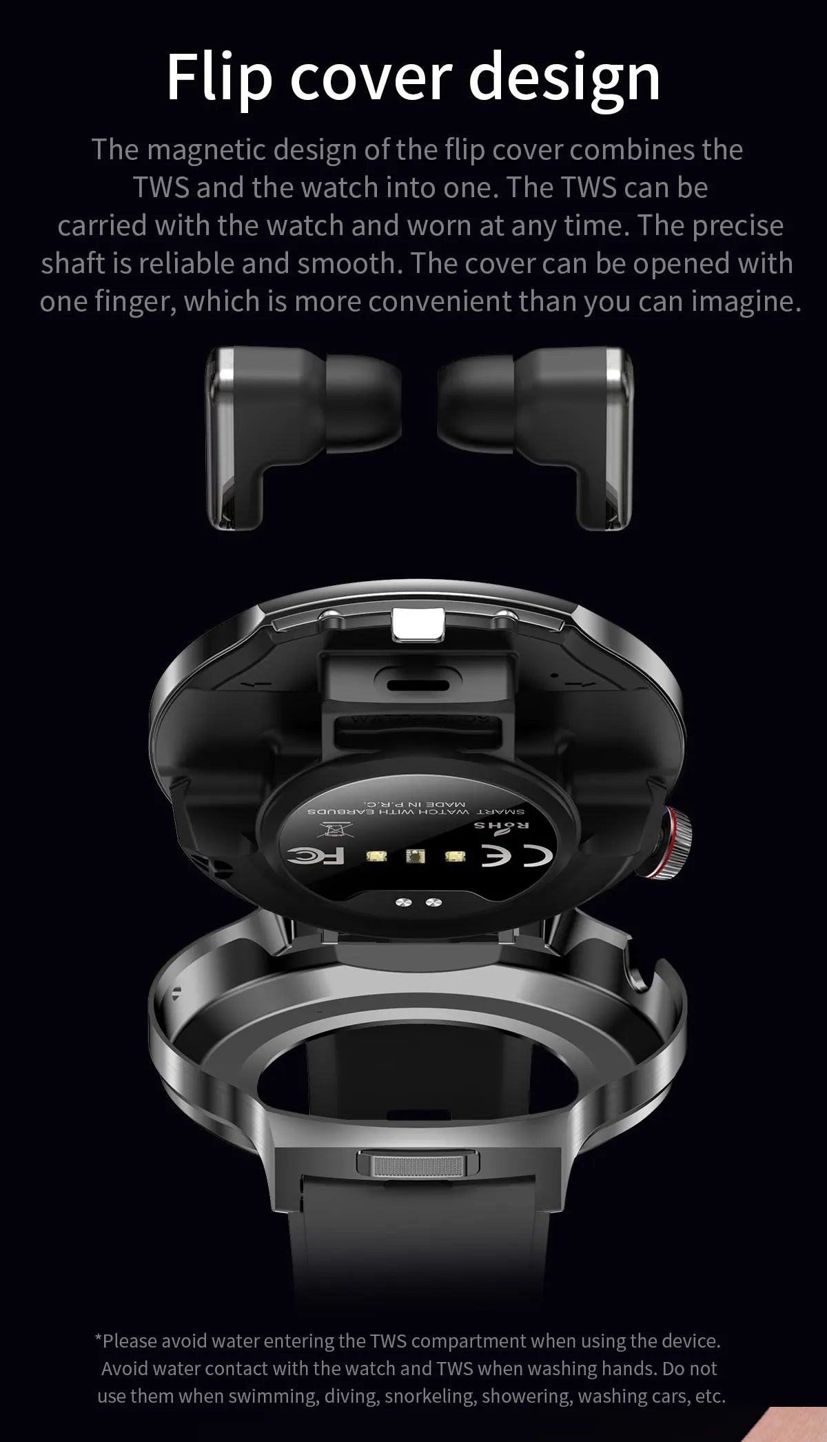 Smartwatch 2-en-1 + Écouteurs TWS Bluetooth – Écran HD 1.85" IP67 Étanche | 100+ Sports | Appels & Suivi Fitness