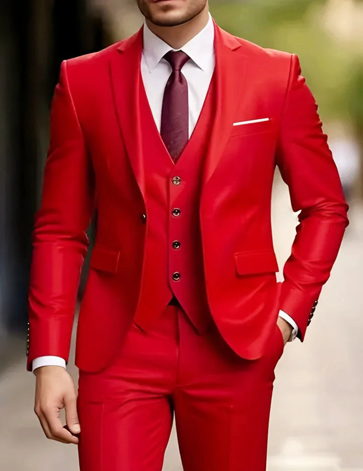Costume Homme Slim Fit Noir – Ensemble Tuxedo Élégant Mariage & Cérémonie | Mode Homme Premium