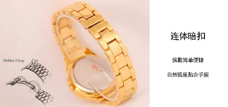 Montre Femme Or Bracelet Dress Luxe 2025 – Acier Complet Élégante Fashion Top Brand