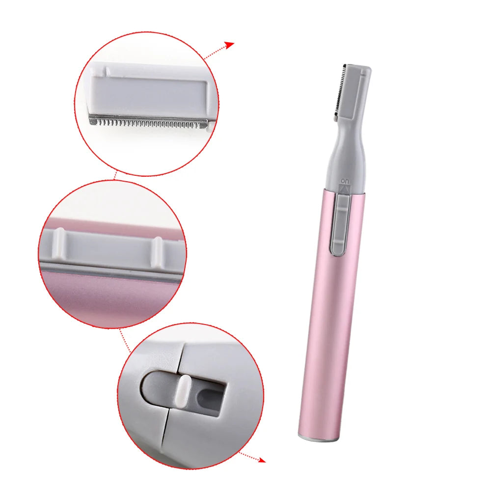 Rasoir Électrique Sourcils & Corps Femme – Tondeuse Visage Poils Lame Razor | Outil Beauté Maquillage