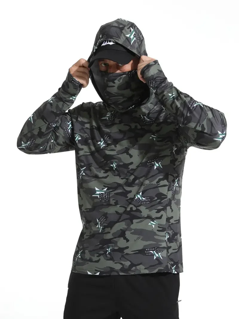 Tenue Anti-UV Manches Longues avec Cagoule - Randonnée, Pêche & Outdoor
