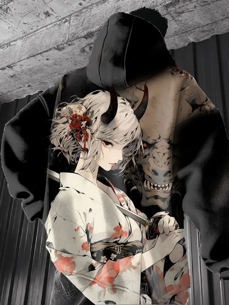 Herren-Kapuzenpullover Anime Girl 3D-Druck Oversize Langarm Pullover Casual Fashion Otaku Manga Trend Streetwear – Hoodie Anime Premium 3D Oversize | Herrenmode Anime Otaku Premium