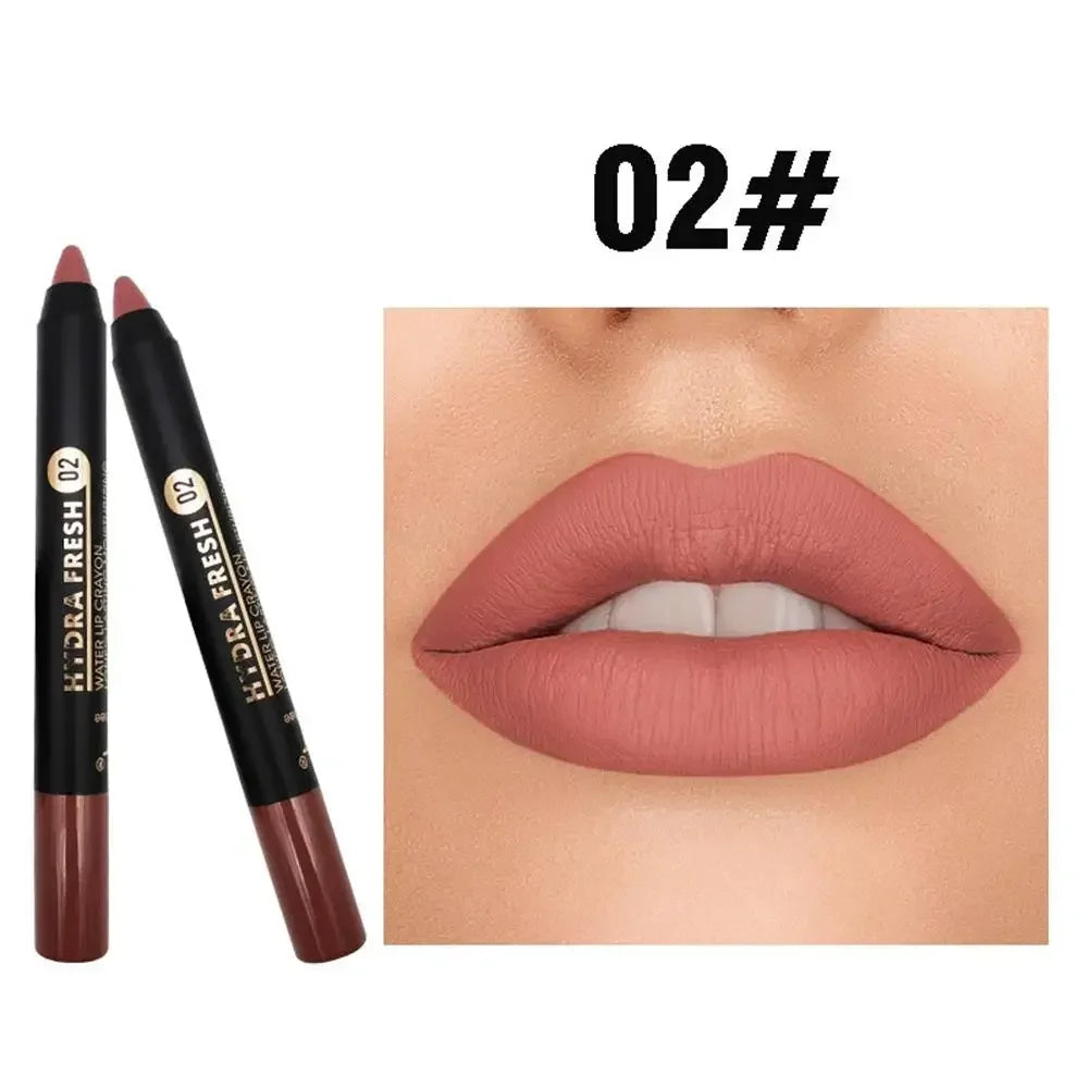 Crayon Rouge à Lèvres Mat Velvet 9 Couleurs – Longue Tenue Waterproof | Lip Tint Nude Hydratant Sexy