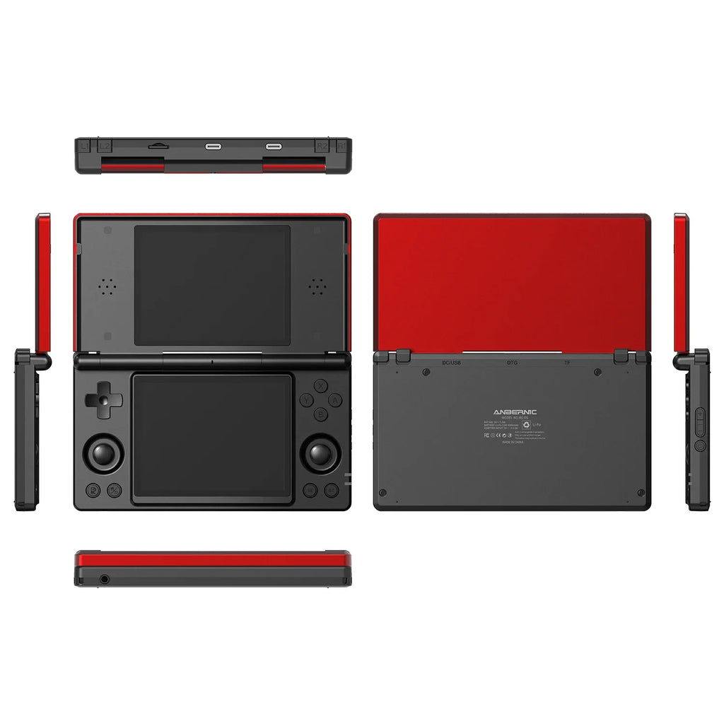 ANBERNIC RG DS Console de Jeu Flip 4'' IPS – Double Écran Multi-Touch, Android 14, WiFi Streaming & IA | PS2 & Rétro