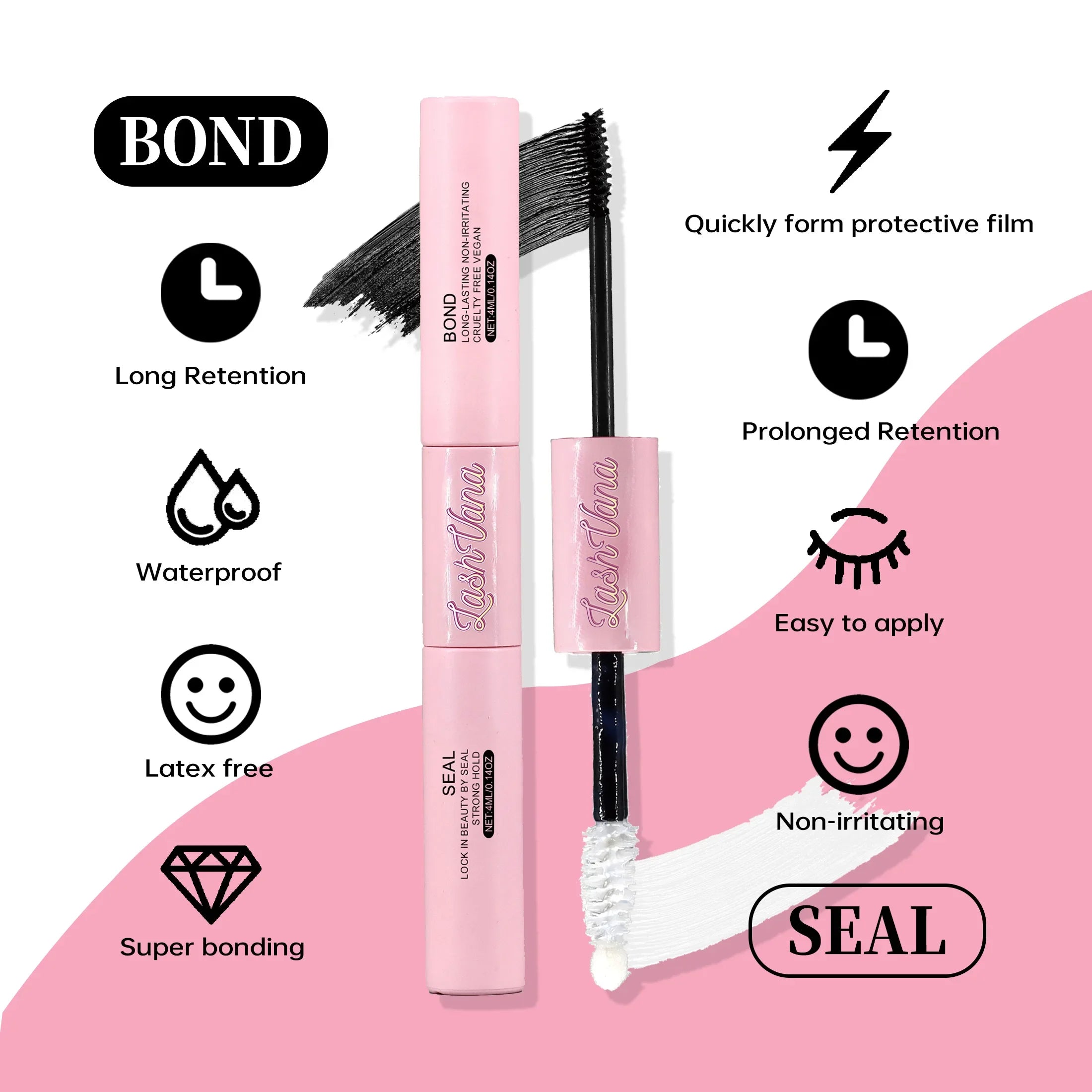 Kit Extension Cils DIY 200 Pcs – Clusters Lash Bond & Seal | Outils Collage Cils Accessoires Maquillage