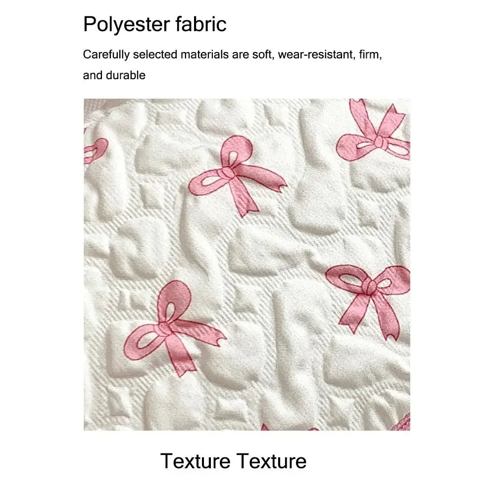 Trousse Cosmétique Nœud Plissé Coton Matelassé – Pochette Maquillage Voyage Filles | Organisateur Portable