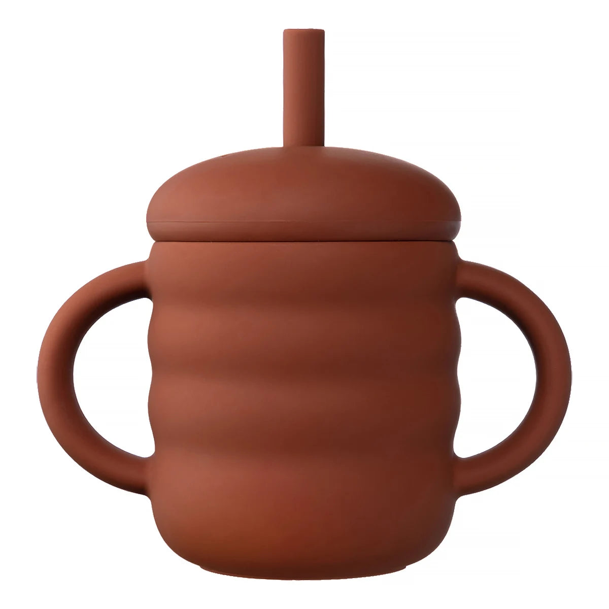 Gobelet Silicone Bébé avec Paille – Tasse Apprentissage Anti-Fuite Portable Snacks Enfant