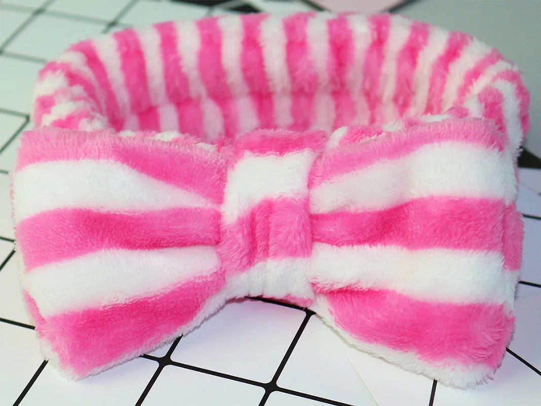 Bandeau Maquillage Oreilles de Lapin Coral Fleece – Élastique Doux | Soin Visage & Coiffure Fille