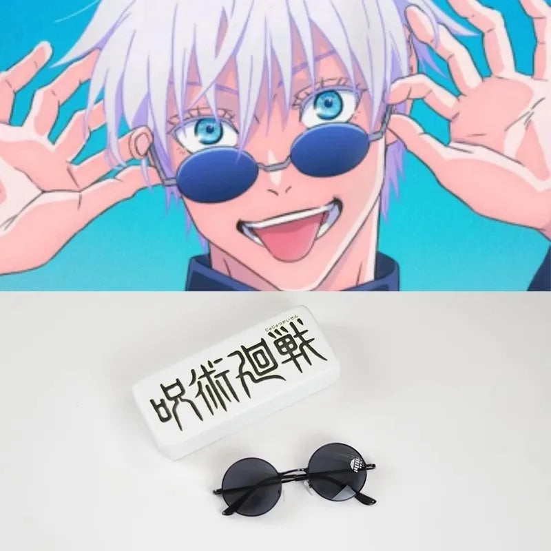 Kit Cosplay Gojo Satoru - Lunettes & Masque Demi-Visage Jujutsu Kaisen