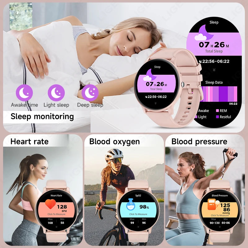 Smartwatch Unisexe 1.39" Appels Messages Sport Calories Météo Cadran DIY Personnalisable Homme Femme Étanche | Smartwatch Unisexe Multifonction Premium