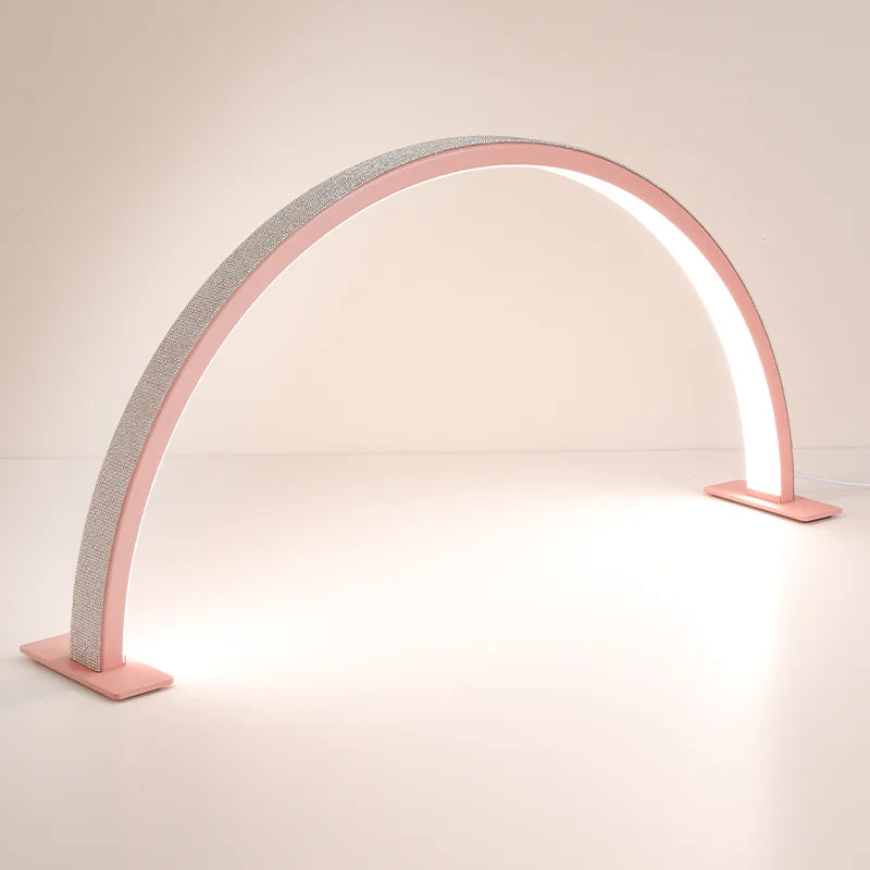 Lampe Annulaire LED Demi-Lune Bureau – Luminosité Réglable Salon Cils Tatouage Ongles | Lampe Maquillage Professionnel