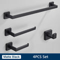 Set Accessoires Salle de Bain Inox – Porte-Serviettes, Porte-Papier & Crochet | Noir & Or Mural
