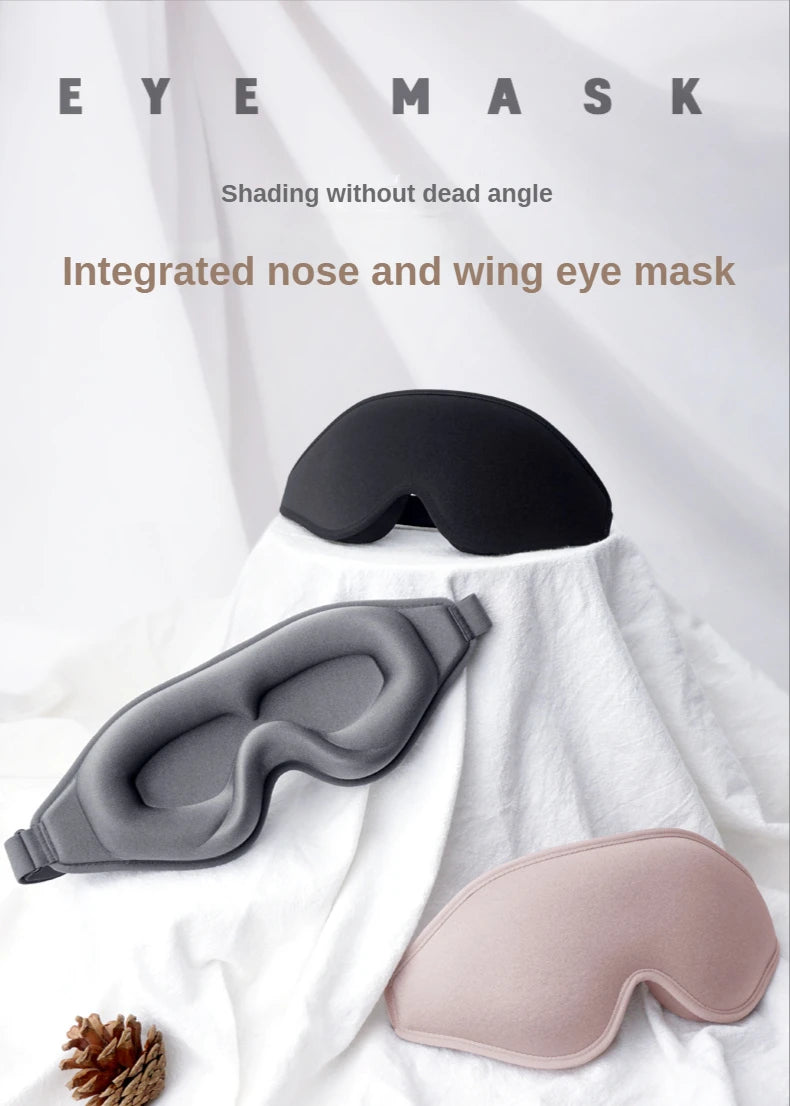 Masque de Sommeil 3D Mousse Mémoire - Occultant Total & Confort Premium