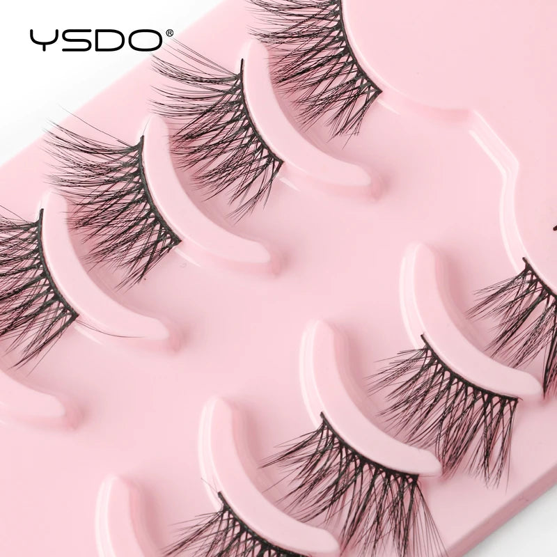 Faux Cils Mink 3D YSDO – Lot 3/5/10 Paires | Maquillage Dramatique Naturel