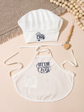 Kit Photo Nouveau-Né Petit Chef – Tablier + Toque Brodés Unisexe Séance Photo Bébé 2 Pièces