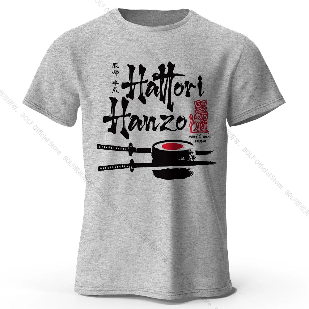 T-Shirt Unisexe Hattori Hanzo Imprimé 100% Coton Oversize Ninja Samouraï Graphic Tee Streetwear Été Pop Culture Japonaise Tendance – T-Shirt Ninja Samouraï Premium Oversize | Mode Unisexe Pop Culture Japonaise Premium