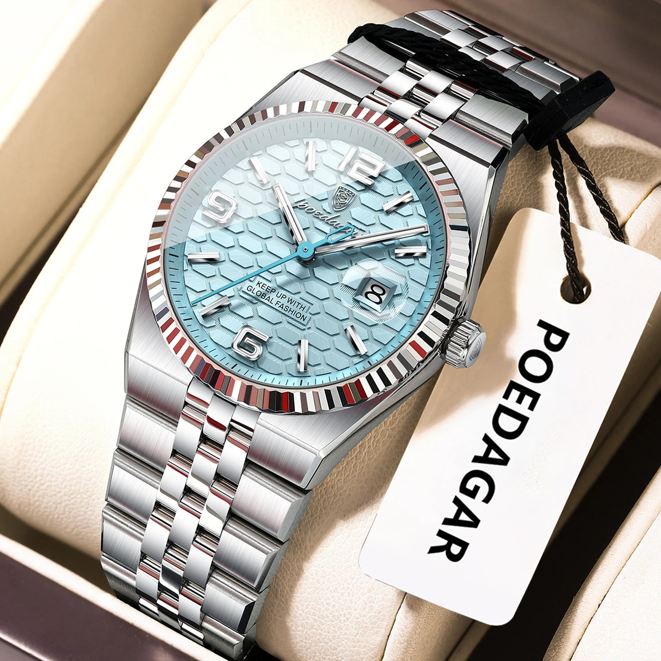 Montre Femme POEDAGAR Élégante Luxe Quartz – Lumineuse Étanche Date + Boîte Cadeau