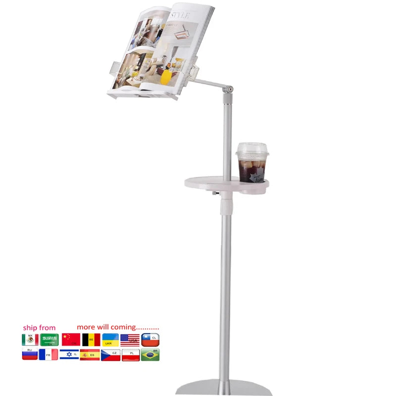 UP-9ZB Pupitre Lecture Aluminium Réglable en Hauteur – Support Livre, Tablette & Laptop | Bureau & Sol
