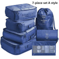Set 7 Organisateurs de Voyage Packing Cubes – Rangement Valise Vêtements Chaussures Pliable
