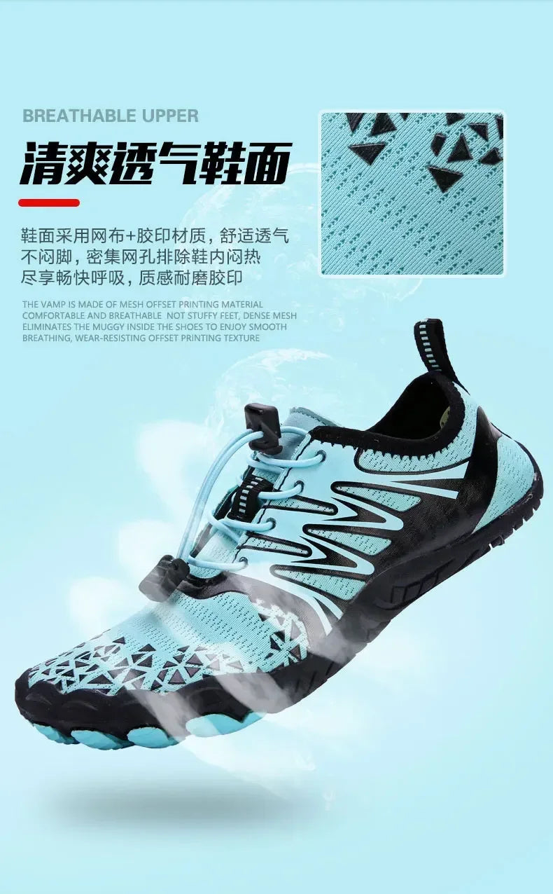 Chaussures Aquatiques 5 Doigts Unisexe – Respirantes & Antidérapantes | Plage, Natation, Fitness & Sport Été | Tailles 36-47