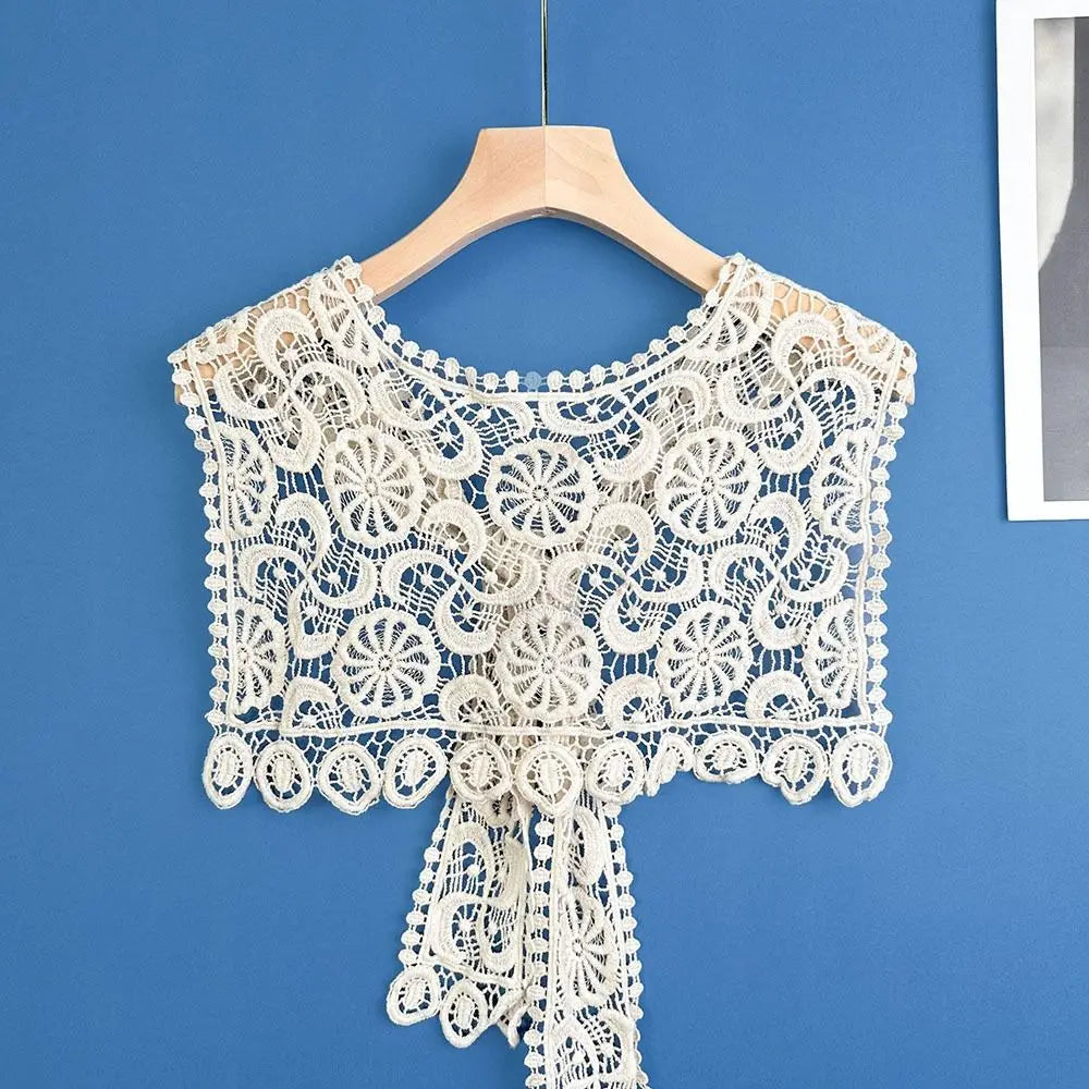 Châle Tricoté Femme Couleur Unie – Faux Col Écharpe Casual Élégante Été