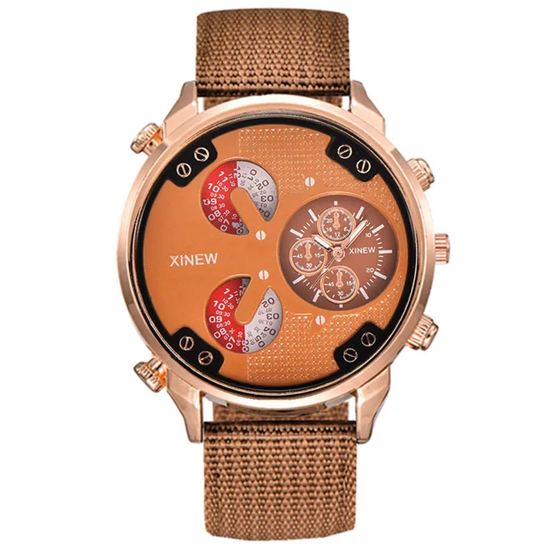 Montre Homme XINEW Quartz Nylon Casual – Fashion Student Sport Tendance Montre Homme