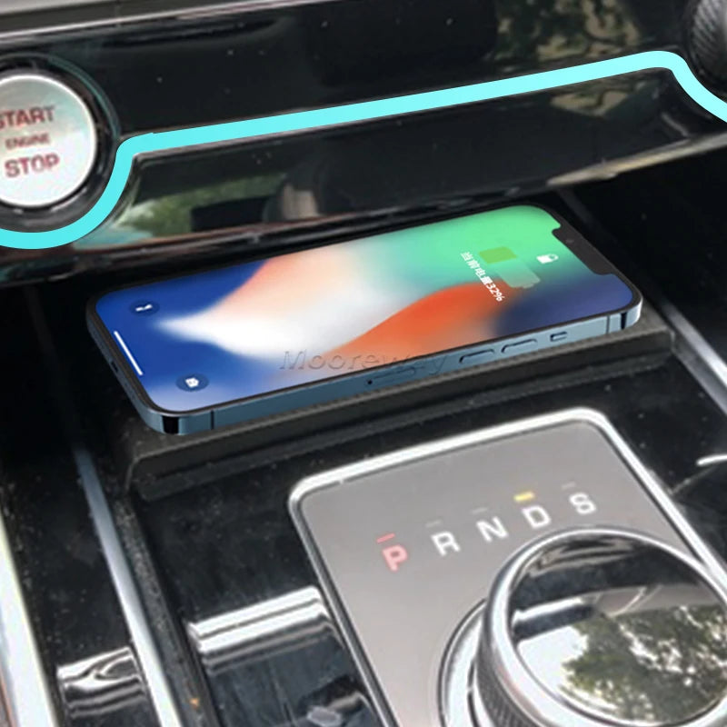 Chargeur Sans Fil Voiture Jaguar XE XF XFL F-Pace 2016-2018 – Charge Rapide Console Centrale