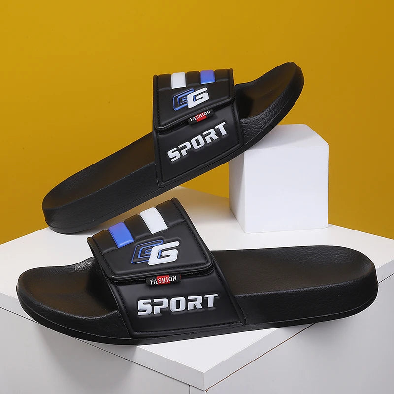 Mules Velcro Homme Légères Plage Grande Taille – Slides Soft Casual Clog Été