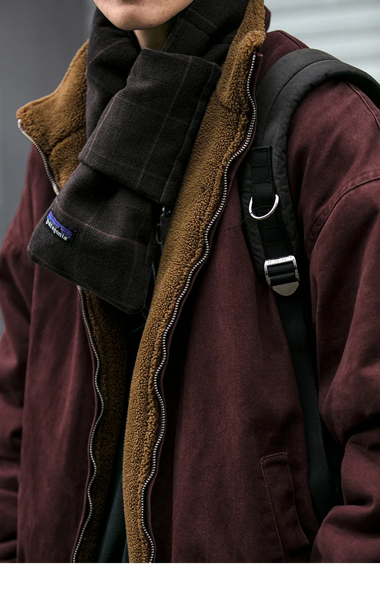 Vintage Japanische Herren Fleecejacke Winter Dick Loose – Koreanischer Streetwear-Paar-Trend Warm | Herren- & Damenmode
