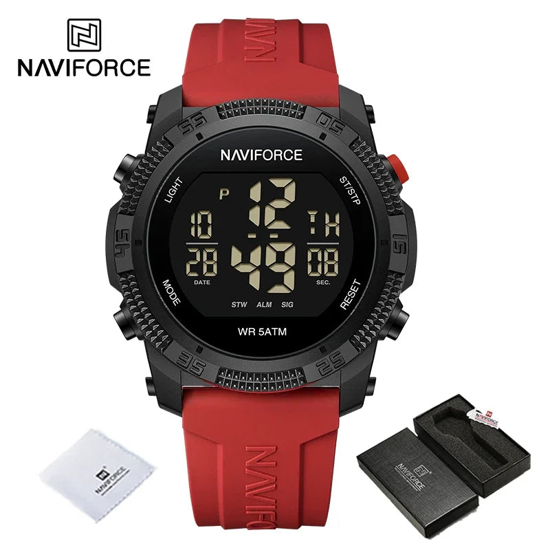 Montre Homme NAVIFORCE Sport Électronique Silicone 5ATM – Étanche Tendance Fashion
