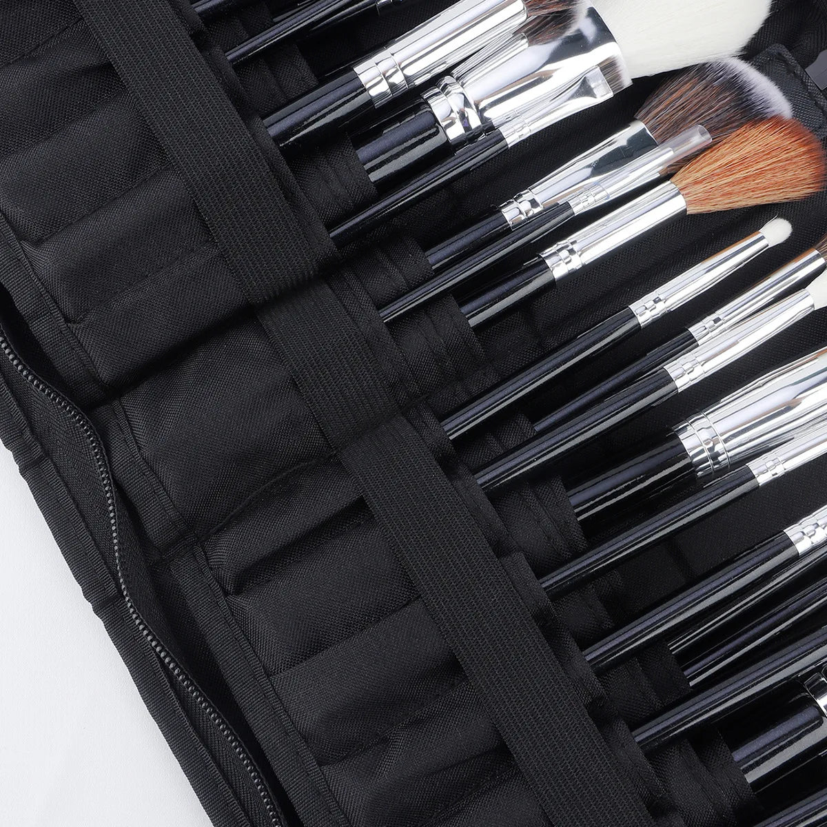 Pochette Pinceaux Maquillage 14/23/29 Trous – Organisateur Oxford Noir Waterproof | Trousse Pinceaux Portable Professionnel