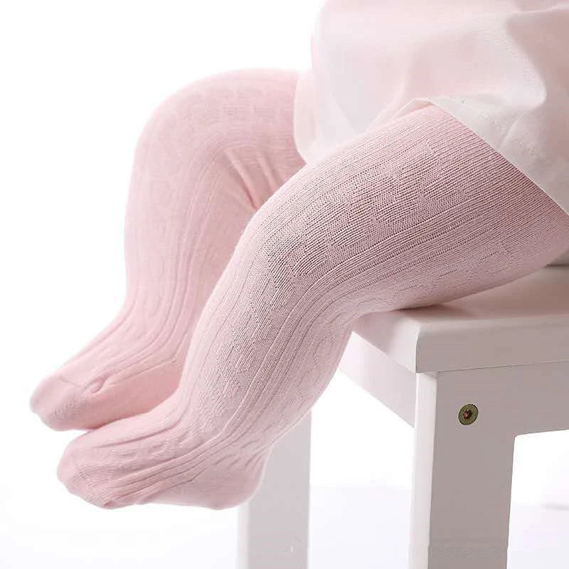 Strumpfhose Mädchen Baumwolle Netz Gestrickt Atmungsaktiv – Warme Strümpfe Frühling Herbst Winter Kleinkind 0-8 Jahre