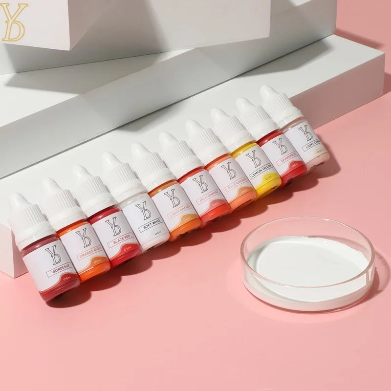 Pigments Lèvres Semi-Permanent YDPMU NEO – Neutralisation 10 Couleurs | Maquillage Permanent