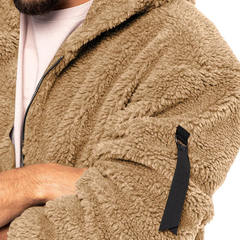 Veste Homme Automne Hiver Polaire Double Face Chaude Capuche Loose Casual Coupe-Vent – Manteau Chaud Tendance Saison Froide | Mode Homme Premium
