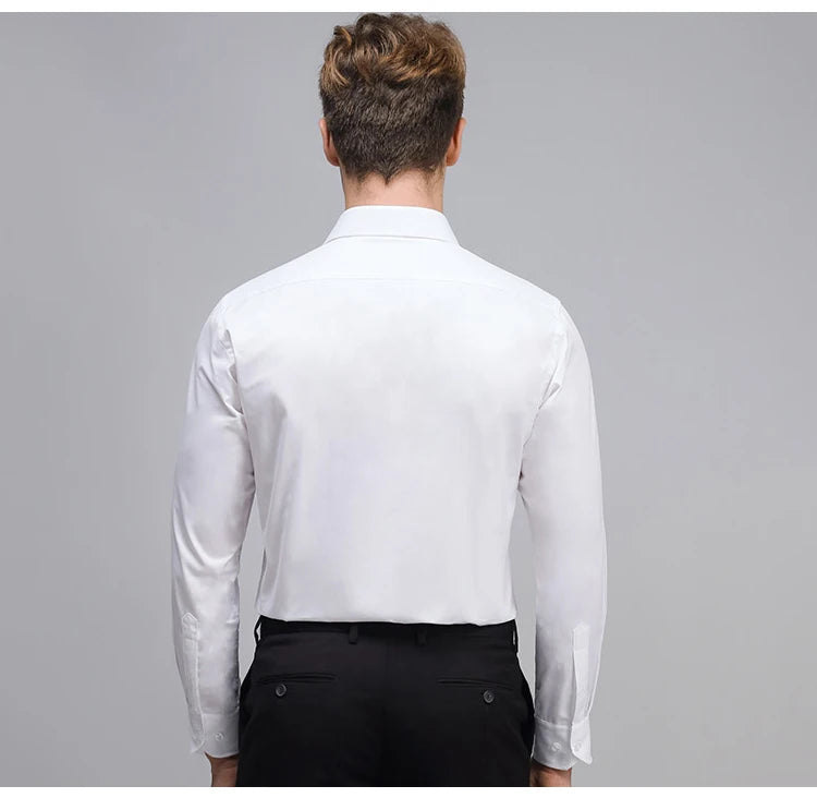 Herrenhemd Klassisch Langarm Regular Fit Formell Business Büro Weiß Einfach Elegant Casual – Trendiges Hemd | Premium Herrenmode