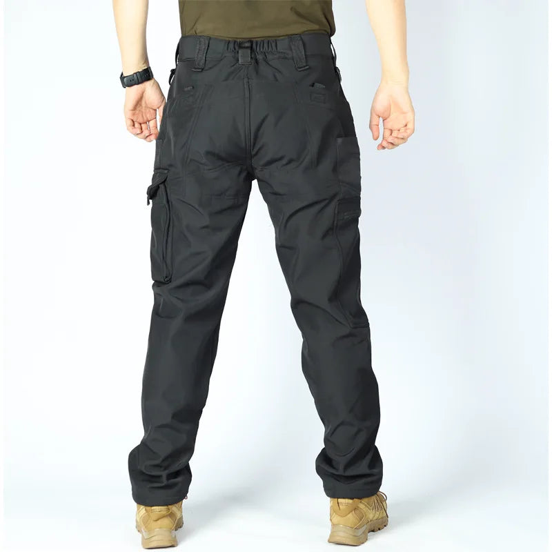 Herren Taktische Fleece Softshell Cargohose Multipocket Outdoor Wandern Sport Militär Warm Herbst Winter Arbeit – Premium Tactical Hose Allrounder | Outdoor Mode Premium Herren