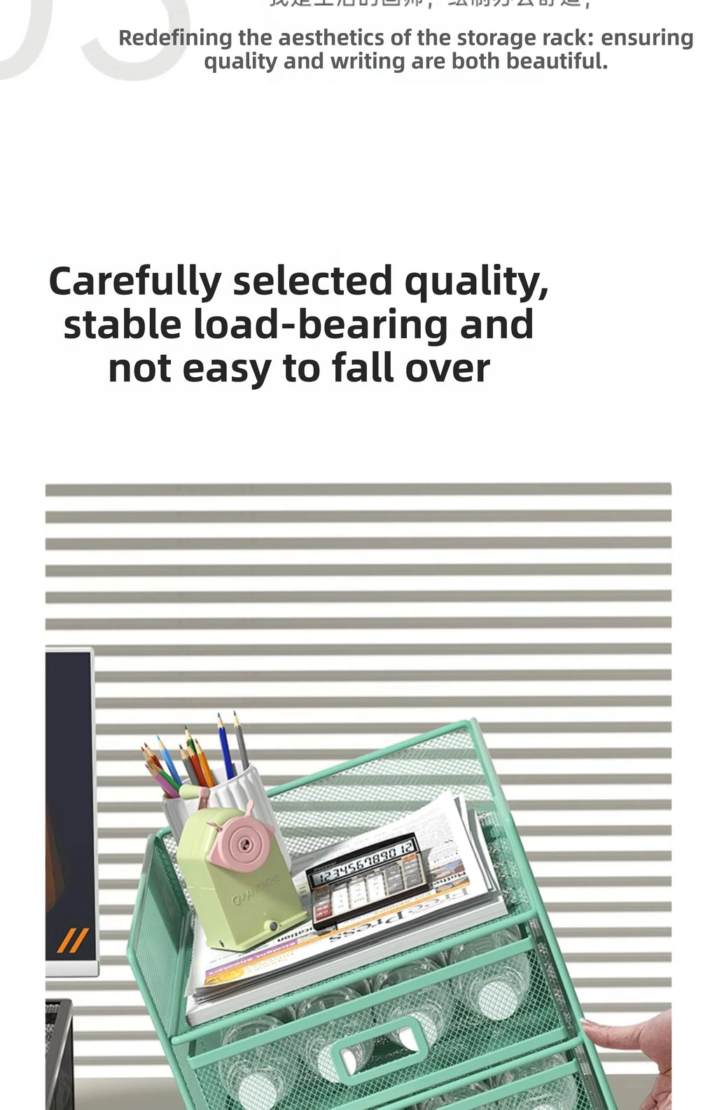 Rack Courrier 4 Niveaux Trieur Papier – Organisateur Bureau Dossiers Lettres Empilable
