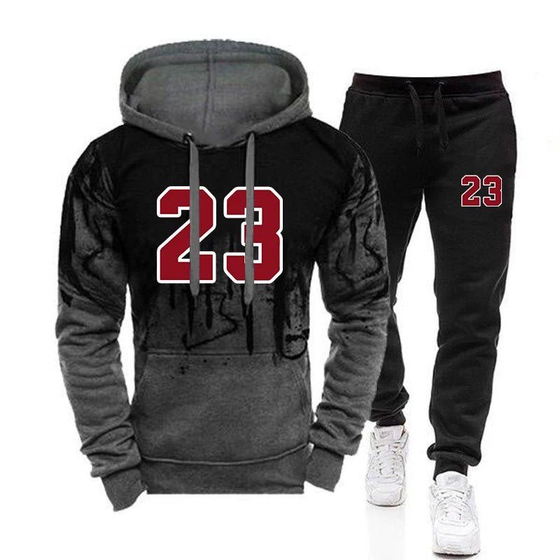 Herren-Sweatshirt mit Kapuze – Lässige Jogginghose Bequem Sport Herbst Winter Alltag | Premium Herrenmode